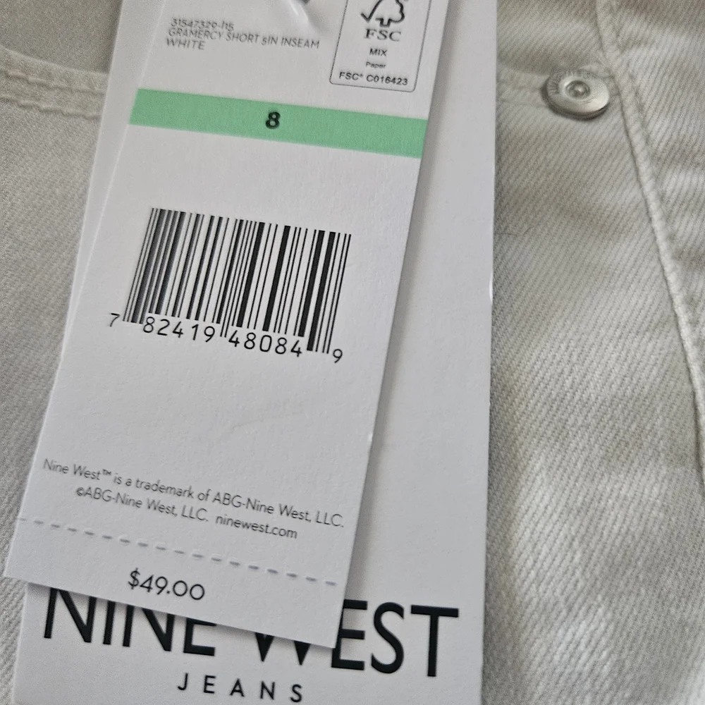 Nine West Women's White Shorts - Picture 5 of 11